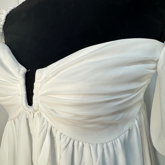 Lulus My Dream Date Off the Shoulder Mini Dress White - Picture 6 of 12